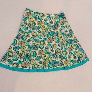 Boden multi color A-line skirt size medium